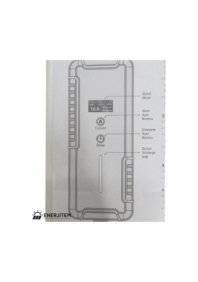 Enerjitem 3.5 Kw 16 A Elektrikli Araç Taşınabilir Şarj İstasyonu