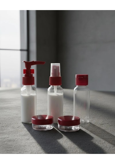 5 Parça Seyahat Dolum Şişesi Seti 30 Ml Hafif Tasarım