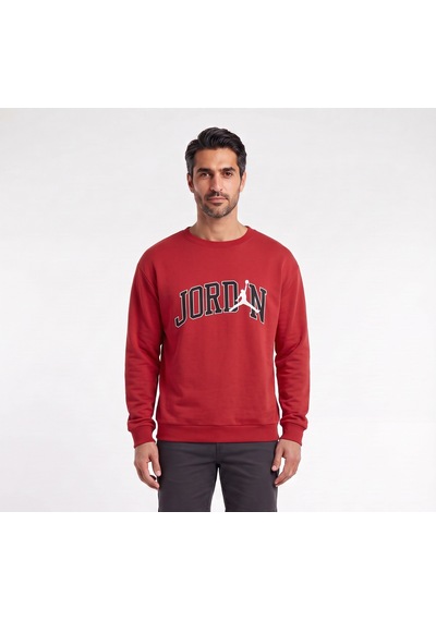 Usa Jordan Yazı Baskılı Kırmızı Erkek Sweatshirt 12449 Siyah