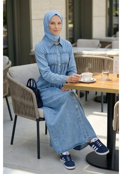Hb Harma Time Butik Kadın Beli Bağcıklı Boydan Düğmeli Açık Mavi Kot Tesettür Elbise Açık Mavi Açık Mavi Hb Harma Time Butik Kadın Beli Bağcıklı Boydan Düğmeli Açık Mavi Kot Tesettür Elbise Açık Mavi Açık Mavi