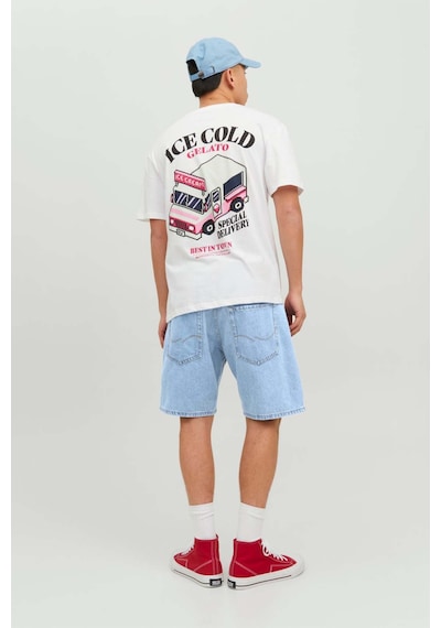 Jack & Jones Erkek Relaxed Fit Düz Denim Kot Şort - 12223606 001
