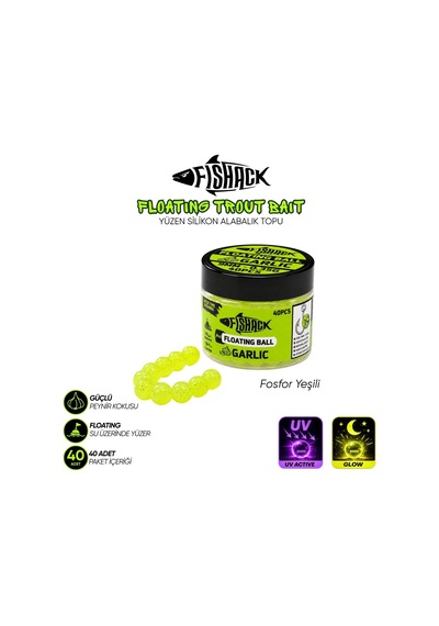Yüzen Silikon Alabalık Topu - Fishack Eggx - 40 Adet - Sarımsak Kokulu - Renk Ekmek İçi