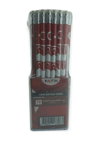 Fatih Kurşun Kalem Türkiye Silgili - 72'li Paket Çok Renkli
