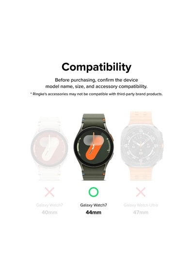 Samsung Galaxy Uyumlu Watch 7 44mm Kolay Uygulama Aparatlı Cam Ekran Koruyucu