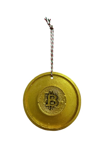 Duvar Süsü Bitcoin Para 10 Cm Çap