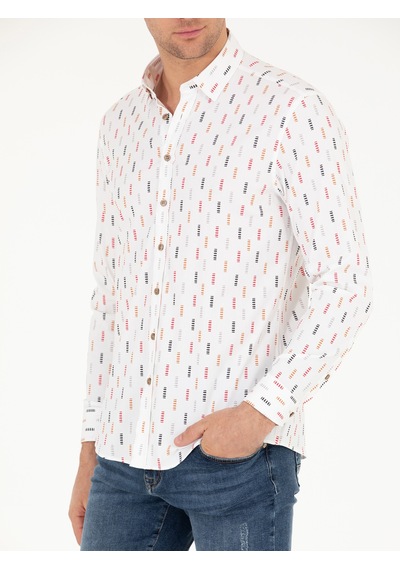 Cacharel Beyaz Regular Fit Uzun Kollu Gömlek 15841036