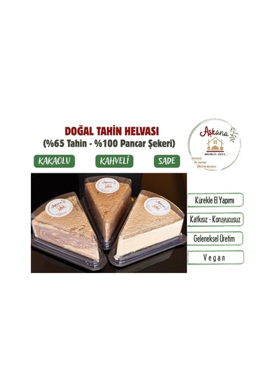 Bol Tahinli Sade Premium Helva 500g - Doğal Katkısız %100 Pancar Şekeri Özel Gurme Serisi