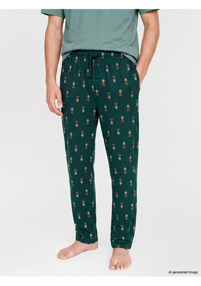 LC Waikiki Lc Waıkıkı Yeşil Regular Fit Erkek Pijama Alt