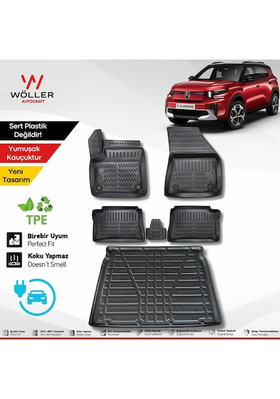 Citroen E C3 Aircross Paspas Bagaj Havuzu Set Elektrikli 2025 Sonrası Uyumlu 3d Ultraflex Set