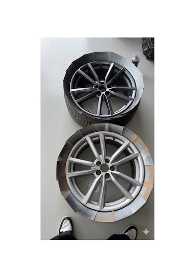 Özel Üretim Gümüş Jant Yenileme Seti 3aşamalı Astar+2jantboyası+vernik+keçe Profesyonel Boya Kit