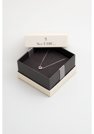 So Chic  Aşk Rüyası 18 Ayar Beyaz Altın Kaplama 45 Cm Gümüş Minimal Kolye Beyaz