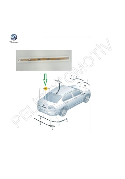 Passat B8 Bagaj Kapak Passat Yazı 3g9853687c