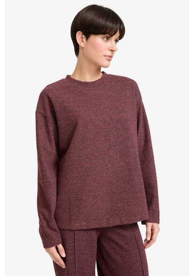 Defacto Relax Fit Bisiklet Yaka Sweatshirt F1013ax25aubr93 Bordo