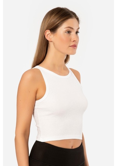 Türen Kadın Fitilli Crop T-shirt 001