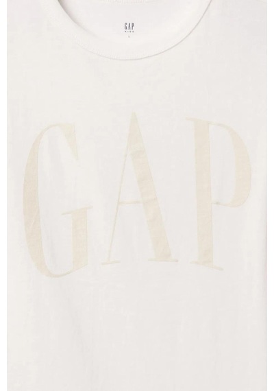 Gap Erkek Çocuk Logo Detaylı Beyaz T-shirt-13565 Beyaz