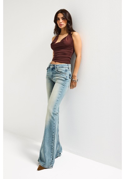 Itsbasic Kadın A.tint 4s6-32 Sln05 Mid Rise Flare Fit Orta Bel Esnek Kumaş Dnim Jean A.tınt