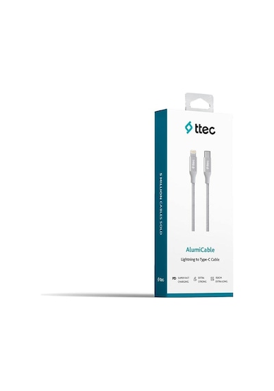 Alumicable Type-c Lightning Hızlı Şarj Kablosu 150cm 2dk41-8 Farklı Renk Gri Standart