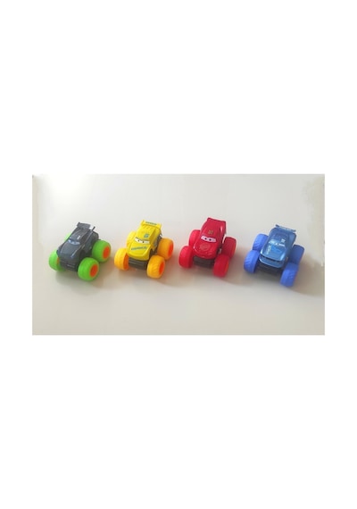 4 Adet Sürtmeli Şimşek Mcqueen Oyuncak Arazi Aracı 4x4 Diğer
