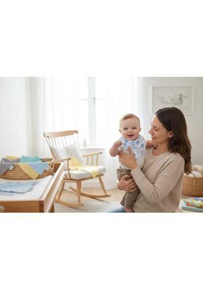 Önü Müslin Arkası Pazen Salya Ve Mama Önlüğü, 10 Adet Erkek Set, Fular Önlük, %100 Pamuk, 3 Çıtçıt Ayarlı Çok Renkli