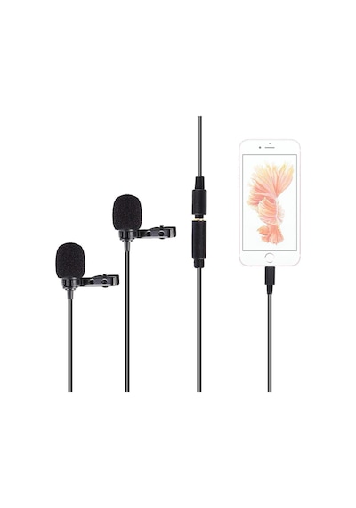 Apple Uyumlu iPhone Boya By M2D İkili Yaka Mikrofonu