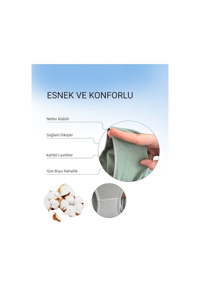 Alya Underwear Kadın Pamuklu Hipster - Slip Külot 5 Farklı Renk 1 Pakette Cok Renkli