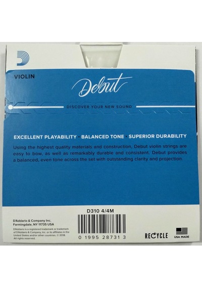 D'Addario D310 4/4 Keman Teli - Tam Takım Violin String - Medium