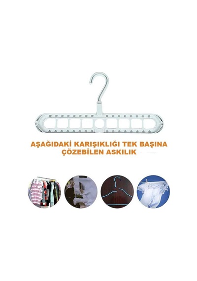 Sihirli Askı Dolap Içi Düzenleyici Askı Sihirbazı, Dolap Askı Düzenleyici Beyaz Diğer