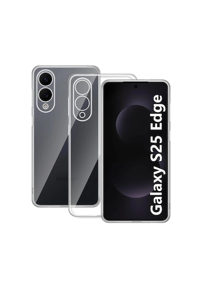 Durukar Samsung Galaxy Uyumlu S25 Edge Kılıf Lüx Şeffaf Silikon