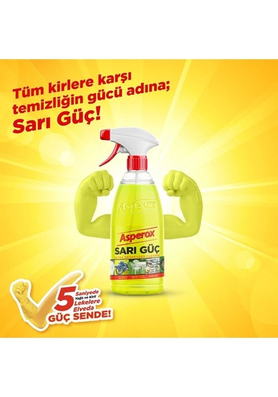 Asperox Sarı Güç Ultra Yağ Çözücü 1 Lt 20'li Paket 20'li Set