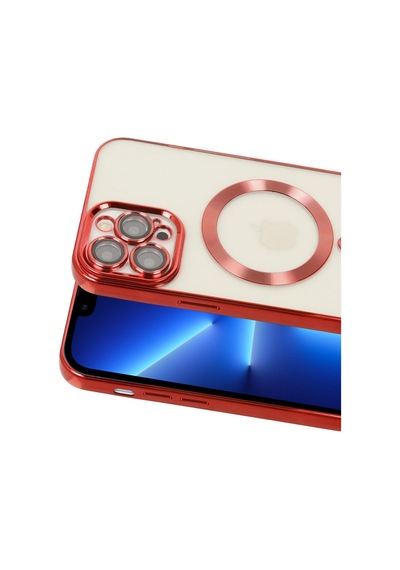 Apple Uyumlu - iPhone 13 Pro Kılıf Kross Magneticsafe Kapak - Kırmızı