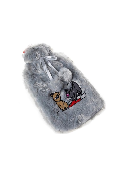 Biggdesign Dogs Gri Peluş Sıcak Su Torbası Genel