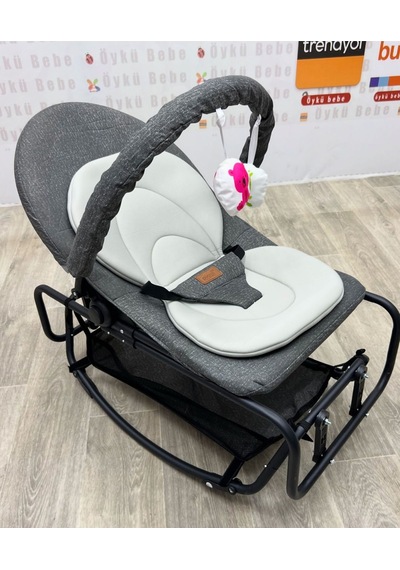 Öykü Bebek Dunyasi Çift Sallanir- Sabitlenir - Cibinlikli Anadizi Füme