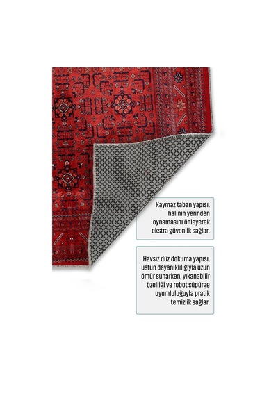 Dekoratif Halı Kaymaz Taban Leke Tutmaz Yıkanabilir Kilim Özel Ölçü Salon Halısı 3009