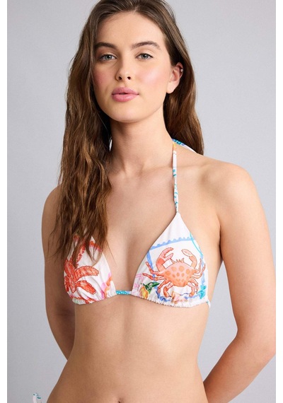 Defacto Regular Fıt Desenli Bikini Üstü F5894ax26hswt16 Beyaz-wt16