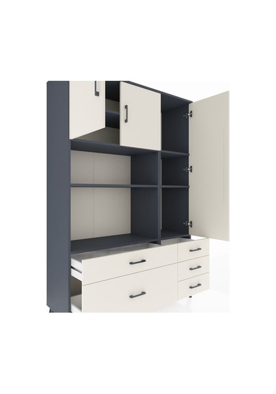 Hyperion Dolap 7 Raflı 5 Çekmeceli 3 Kapaklı 132x44x195 Antrasit-aytaşı/aytaşı Aytası/aytası Hyperion Dolap 7 Raflı 5 Çekmeceli 3 Kapaklı 132x44x195 Antrasit-aytaşı/aytaşı Aytası/aytası