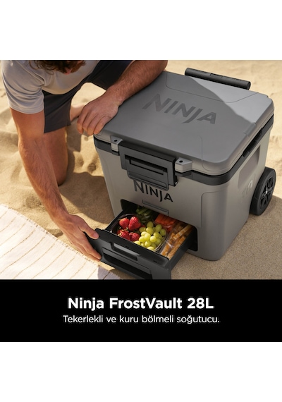 Ninja Frostvault Tekerlekli Cooler 28 Litre - Gri