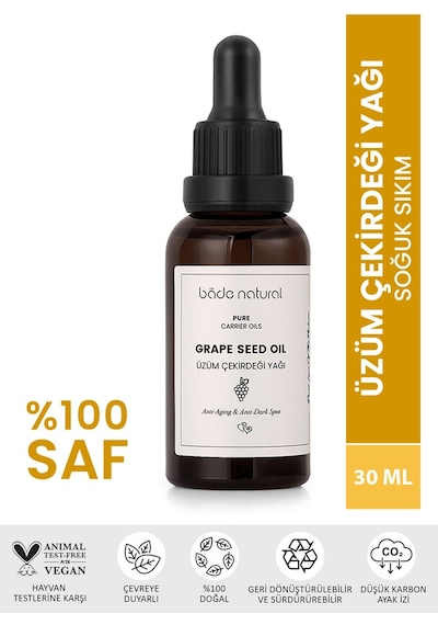 Bade Natural Saf Soğuk Sıkım Üzüm Çekirdeği Yağı 30 ML