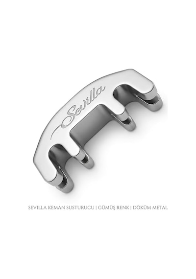 Sevilla Keman Susturucu, Kaliteli Döküm Metal, Gümüş Renk, 4/4 3/4 1/2 Boyutları
