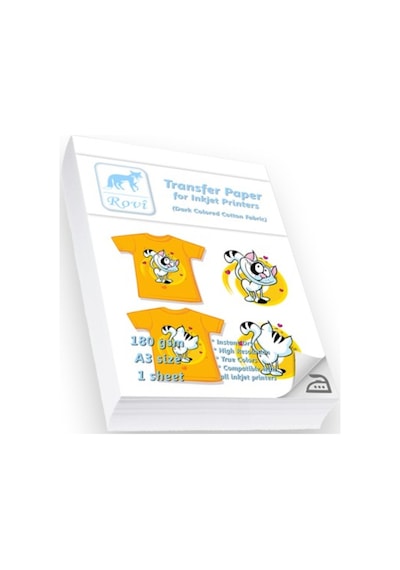 Rovi Transfer Kağıdı (Koyu Renk Pamuklu Kumaş) - 180Gsm - 1Yp - A (539235187)