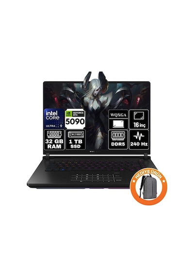 Asus ROG Strix Scar 16 G635LX-RW144-A2 Ultra 9 275HX 32 GB 1 TB SSD RTX5090 16" W11P Dizüstü Bilgisayar