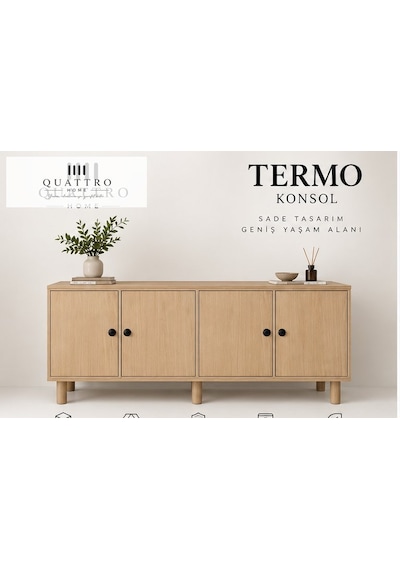 Termo Konsol Kapaklı Ahşap