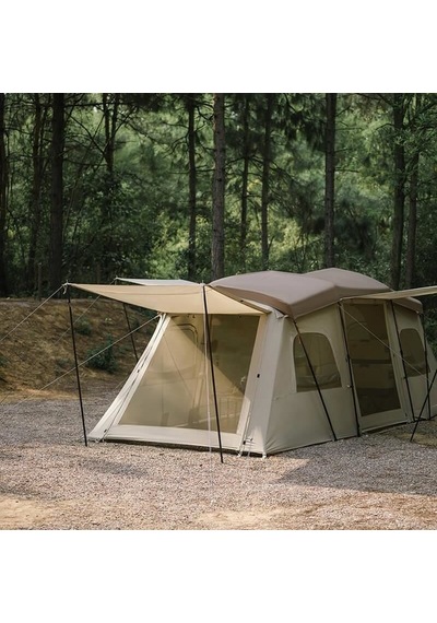 Naturehike Glamping Cloud Vessel 4 Kişilik Hızlı Kurulum Tünel Çadır Haki