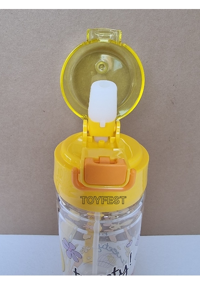 Pipetli Suluk Matara - Kilit Kapaklı Tweety Temalı Lisanslı - 500 Ml