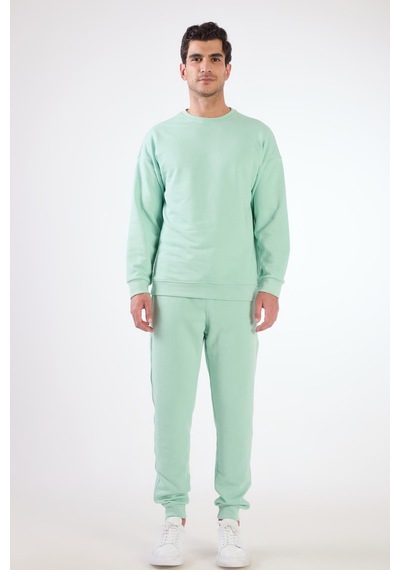 Dufy Mint Yeşili Bisiklet Yaka Regular Fit Erkek Sweatshirt Mint Yeşili