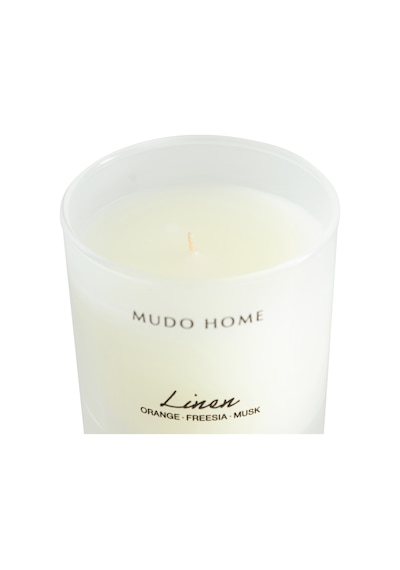 Mudo Home Dreamy Whıte Lınen Mum 200gr Beyaz
