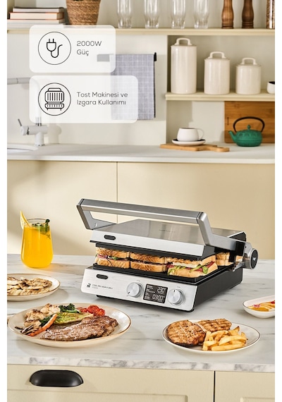 Karaca Compact Steel Pro Sear and Grill 2007 Izgara ve Tost Makinesi