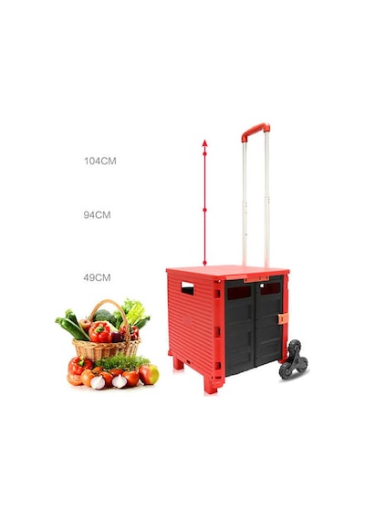 Merdiven Çıkan Alışveriş Koli Paket Taşıma Pazar Arabası 100kg