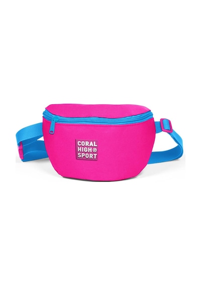 Coral High Sport Neon Pembe Mavi İki Bölmeli Bel Çantası 22623 Pembe
