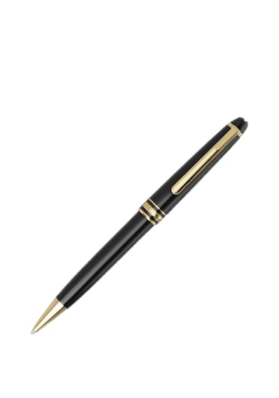 Montblanc Meisterstuck Altın Kaplama Klasik Tükenmez Kalem Siyah