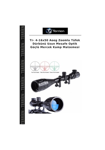 Tr- 4-16x50 Aoeg Zoomlu Dürbünü Uzun Mesafe Optik Güçlü Mercek Kamp Malzemesi Diğer